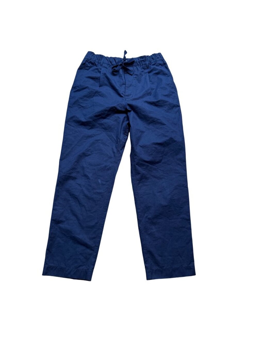 Alex Mill Pleated Cotton Blend Drawstring Trousers Mens Small Navy Pull On Pants